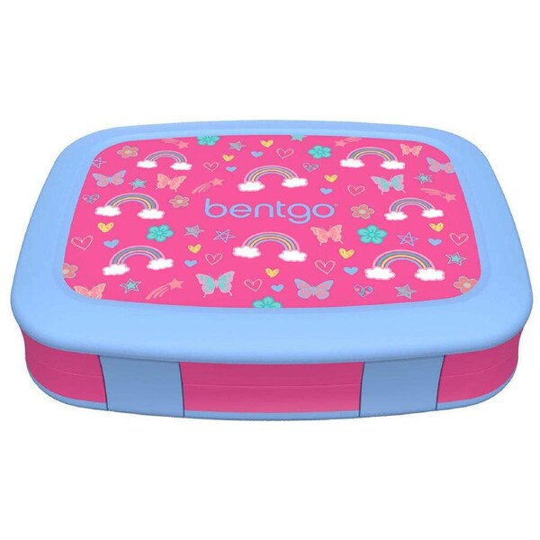 Bentgo Kids 22cm Print Leak-Proof Food Bento Lunch Box w/ Compartment Rainbows
