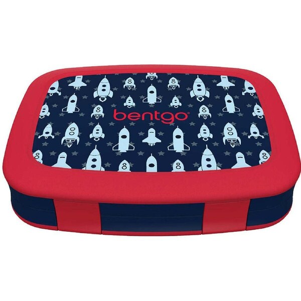 Bentgo Kids 22cm Print Leak-Proof Bento Lunch Box w/ Compartment Space Rockets
