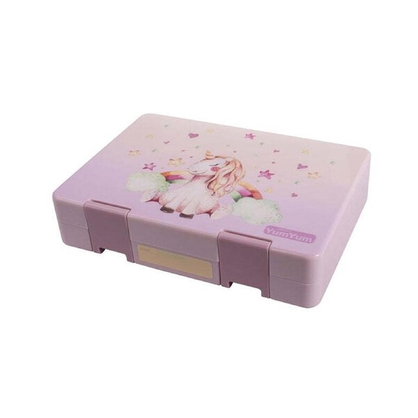 Avanti Yum Yum Kids/Children Bento Box w/ Divider Lunch Storage Unicorn Dreaming