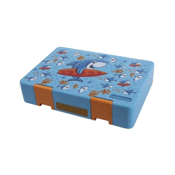 Avanti Yum Yum Kids/Children Bento Box w/Divider Lunch Container Surfing Sharkie