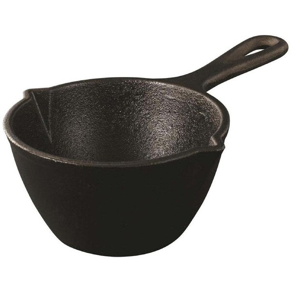 Pyrolux Pyrocast 12cm/0.49L Cast Iron Sauce Pot w/ Handle Cookware Round Black