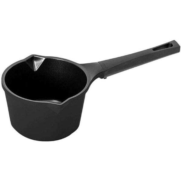 Avanti 14cm Mini Milk Pan Non-Stick Cookware Round Saucepan w/ Handle/Spout BLK
