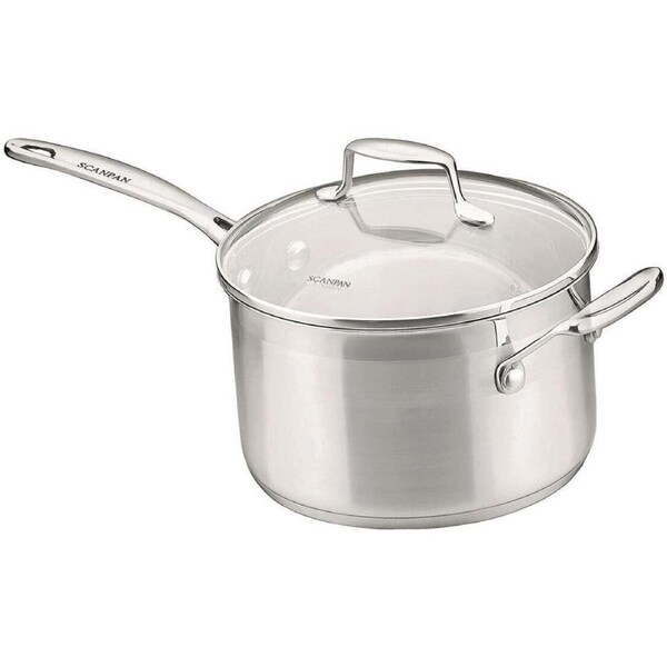 Scanpan Impact 20cm/3.5L Stainless Steel Saucepan Round w/ Lid Cookware Silver