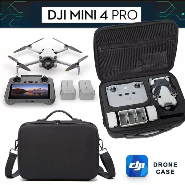 DJI Mini 4 Pro (Dji RC-N2) Drone Accessories Storage Case Carrying Bag Handbag