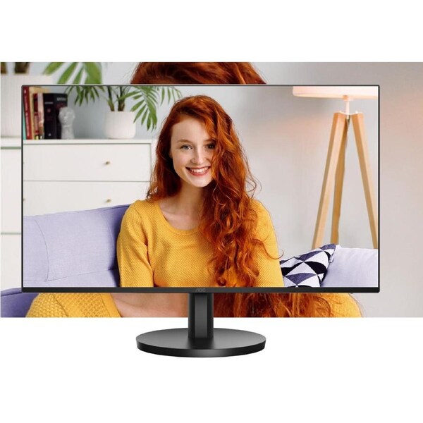 AOC 23.8' IPS 1ms 100hz, Ultra Slim, Speakers, Flicker Free, FHD 1080, VGA, HDMI. VESA 100 x 100, Earphone.Low Blue, Office Home Monitor