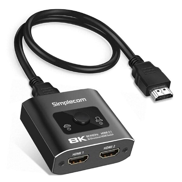 Simplecom CM302V2 Bi-Directional 2 Way HDMI 2.1 Switch Selector 8K