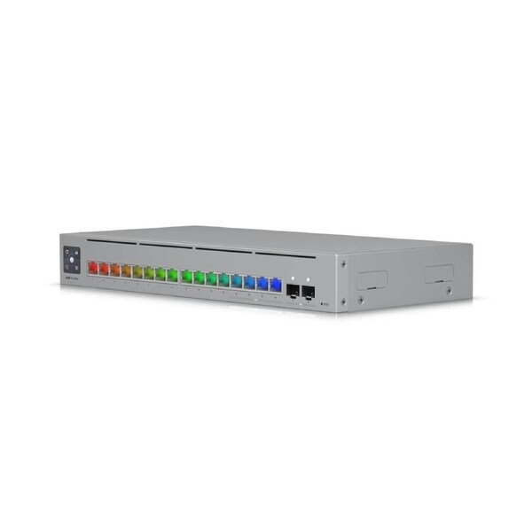 Ubiquiti UniFi Network,Pro Max 16 Switch,16-port, Layer 3 Etherlighting, 2.5 GbE, Power Supply 5V, 25W, Versatile Mounting Options.
