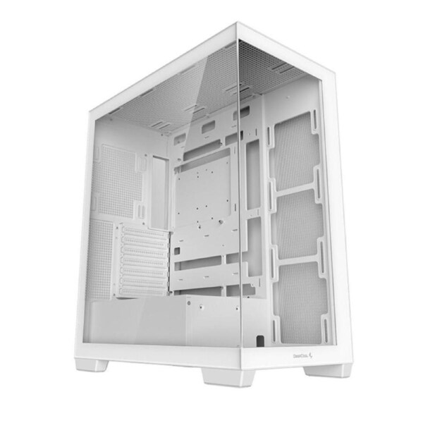 DeepCool CG580 WH Panoramic ATX Mid-Tower Case, Support up to 2x 360mm radiators and 9 x120mm Fans, Front 2x USB3.0, and audio I/O panel