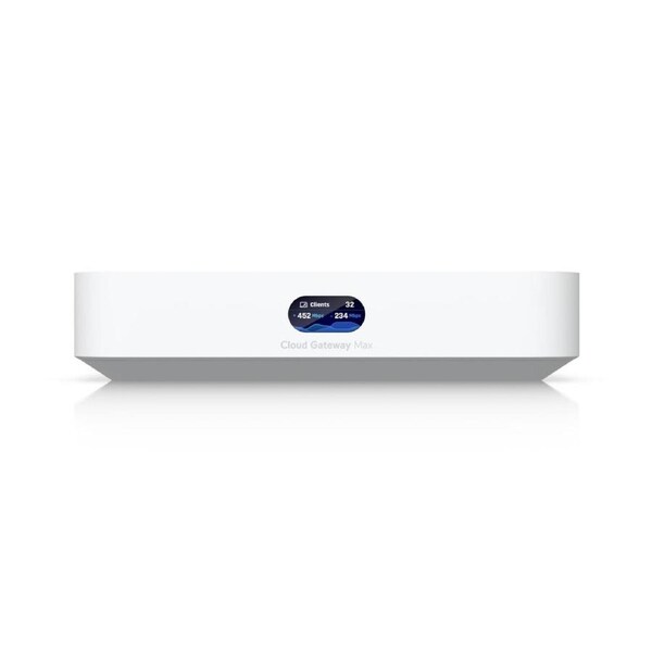 Ubiquiti Cloud Gateway Max, Compact 2.5G With 30+ UniFi device/300+ Client Support, 1.5 Gbps IPS Routing, Selectable NVR Storage, 2 Yr Warr