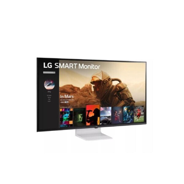 LG 43' IPS Smart Monitor with WebOS. 4K 3840 x 2160. USB-C, HDMI, USB Ports, LAN Port, Work, Play, Entertainment, Bluetooth, Speaker, Airplay Apple