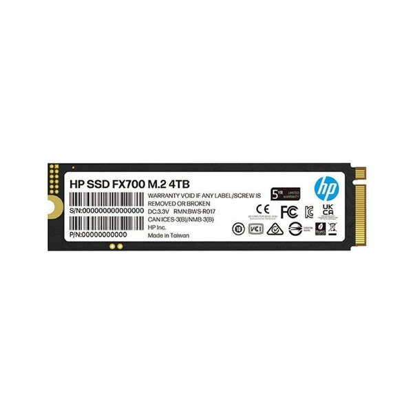 HP FX700 4TB PCIe Gen 4x4 M.2 NVMe 2.0 SSD 7200MB/s & 6200MB/s Low power consumption