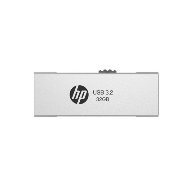 (LS) HP x818w 32GB USB 3.2 Flash Drive Silver Metal, PCBA 3.2 (LS> HPFD796L-32) Read Performance up to 100 MB/s