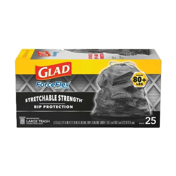 Glad Bag Force Flex 25 Pack 75ltr Pack x 1
