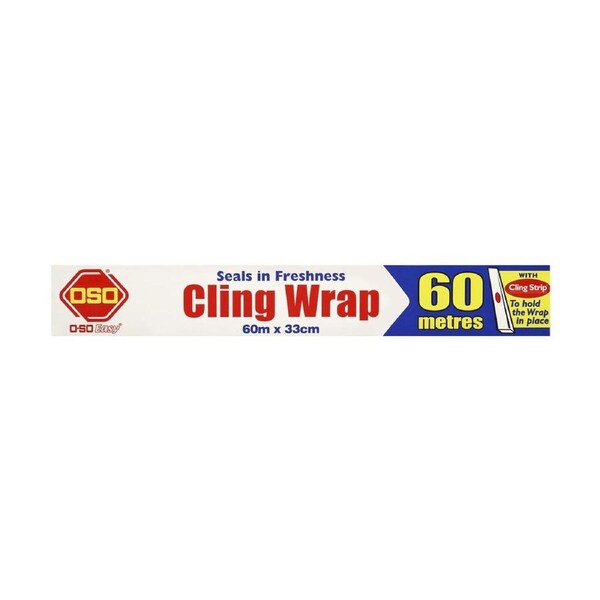 Oso Cling Wrap 33cm by 60m Pack x 1