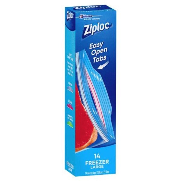 Ziploc Large Freezer Bag 14 Pack x 9