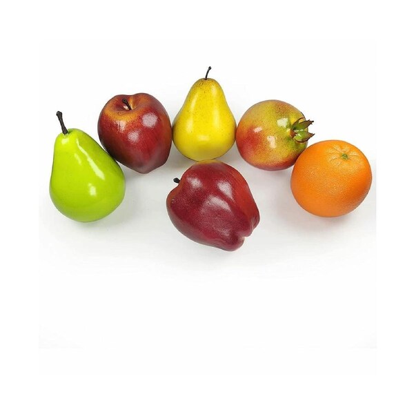6Pcs Artificial Fruit Pack,Fake Fruits for Home Decor,Simulation Fruit Kit