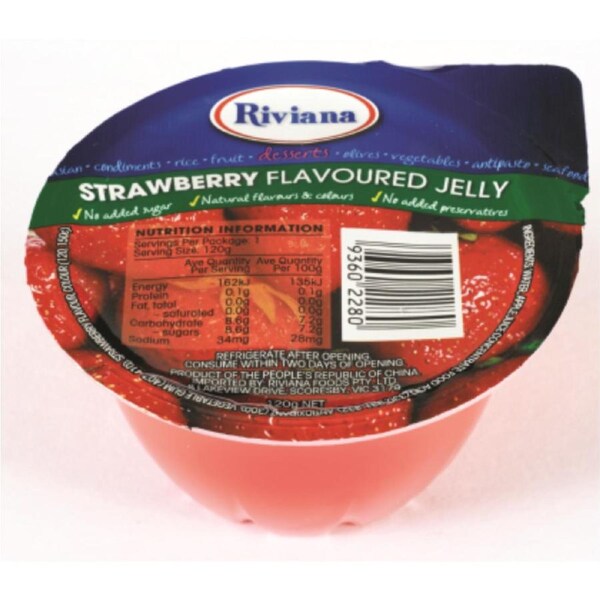 Riviana Jelly Strawberry Cups 120g x 12