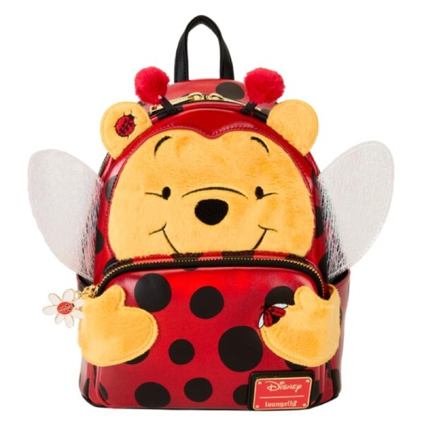 Loungefly Winnie the Pooh Ladybug 10 inch Faux Leather Mini Backpack