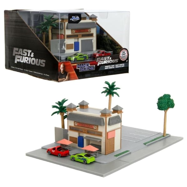 Fast And Furious Toretto's Market and Cafe Nano Scene With 2 Vehicles