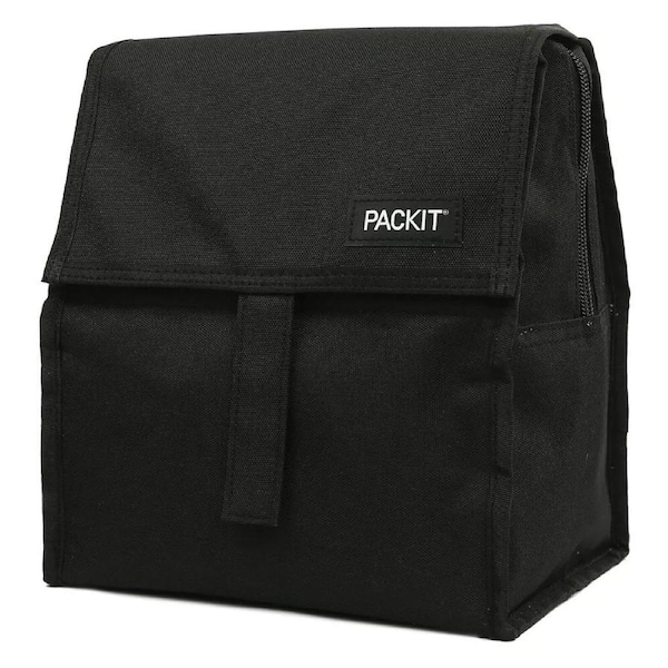 PackIt Cooler Lunch Box Bag Freeze and Go - Black