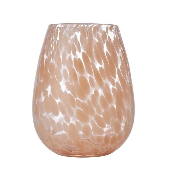 Amalfi Glass Vase 21cm Apricot