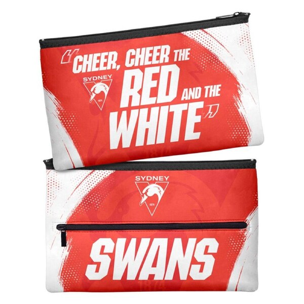 Sydney Swans AFL Large Graphic Pencil Case for School Work Stationary