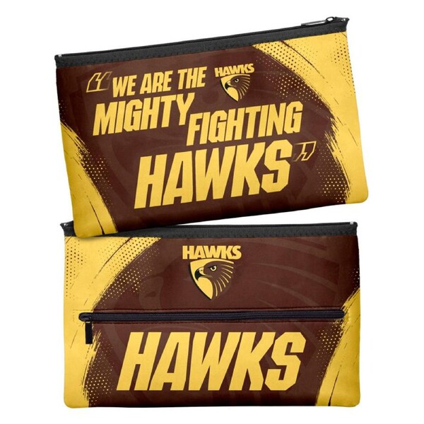 Hawthorn Hawks AFL Large Graphic Pencil Case for School Work Stationary