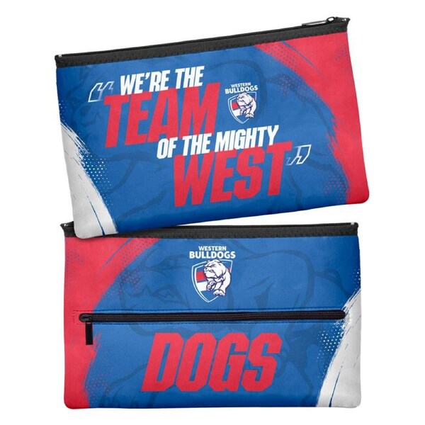 Western Bulldogs AFL Large Graphic Pencil Case for School Work Stationary