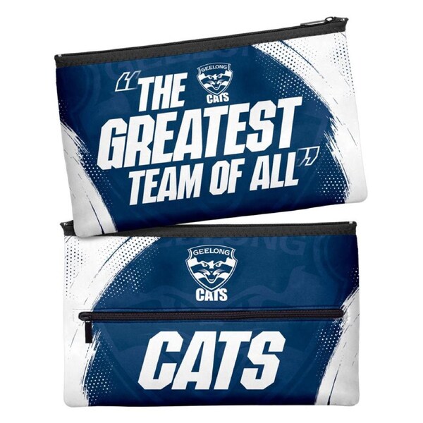 Geelong Cats AFL Large Graphic Pencil Case for School Work Stationary
