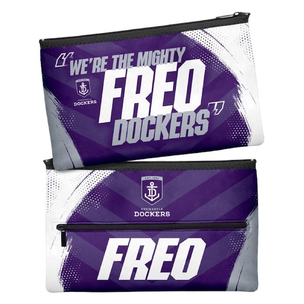 Fremantle Dockers AFL Large Graphic Pencil Case for School Work Stationary