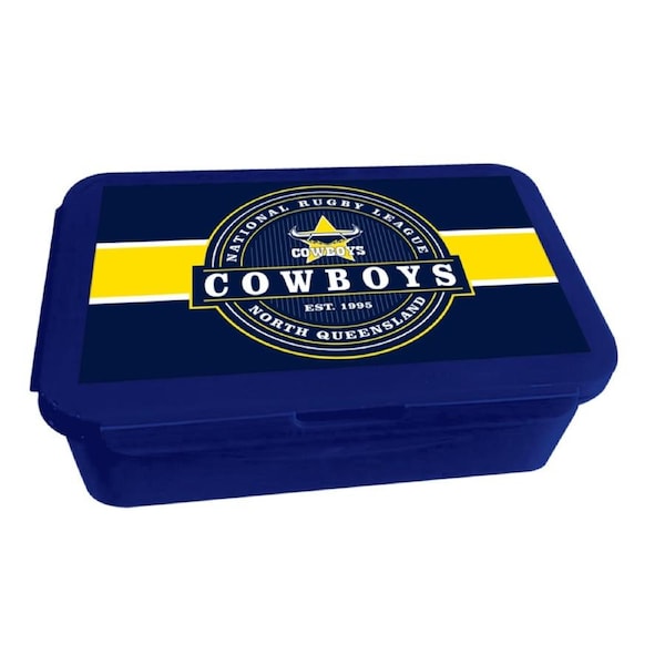 North Queensland QLD Cowboys NRL Bento Snack Container Lunch Box