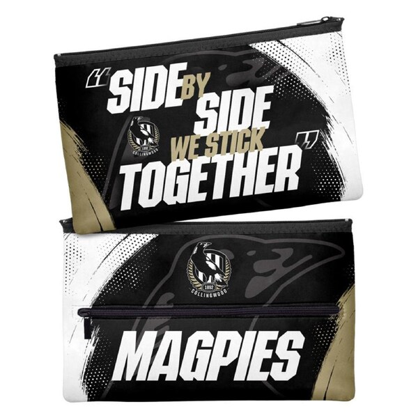 Collingwood Magpies AFL Large Graphic Pencil Case for School Work Stationary