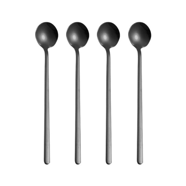 Coffee spoon mixing spoon long handle mixing spoon gold espresso spoon stainless steel spoon - Style 4