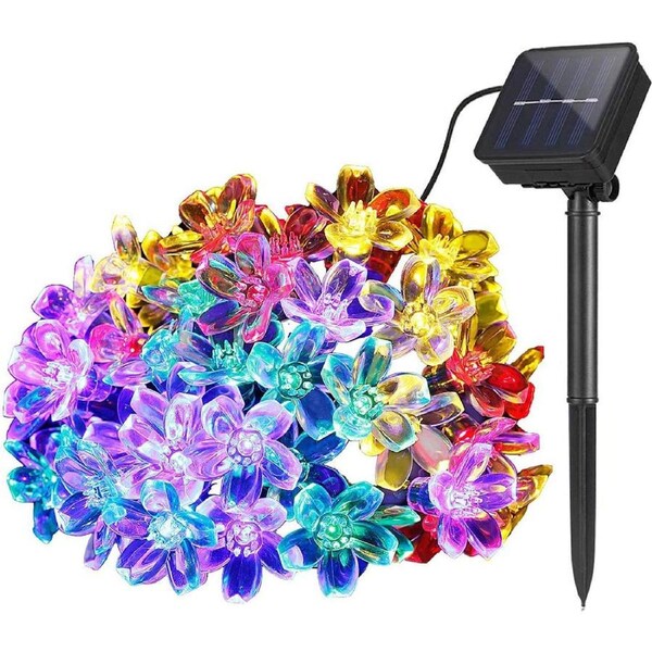 Solar String Lights Outdoor Garden, LED Flower Waterproof Solar - 7m