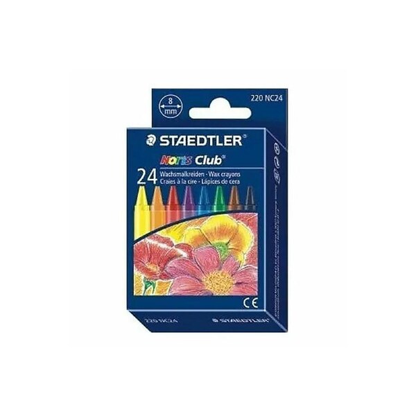 Staedtler Noris Wax Crayons 8mm Assorted Pack of 24