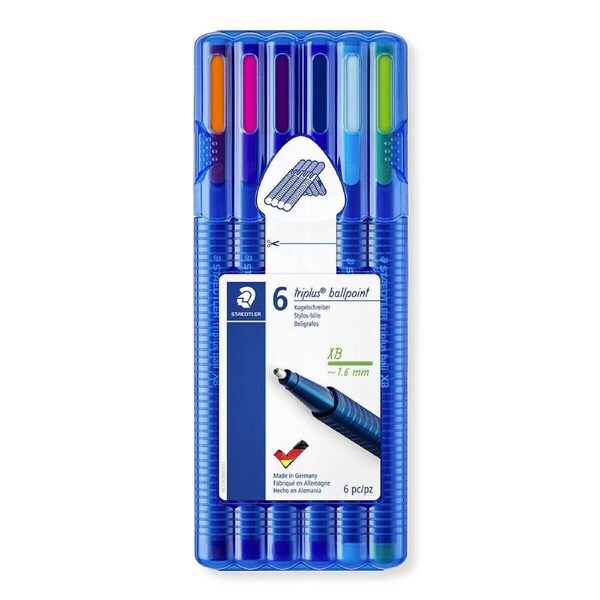 Staedtler triplus Ballpoint Pen Extra Broad Assorted Box of 6