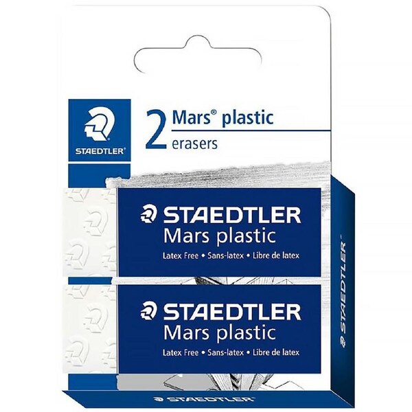 Staedtler Mars Plastic Eraser Large 2 Pack