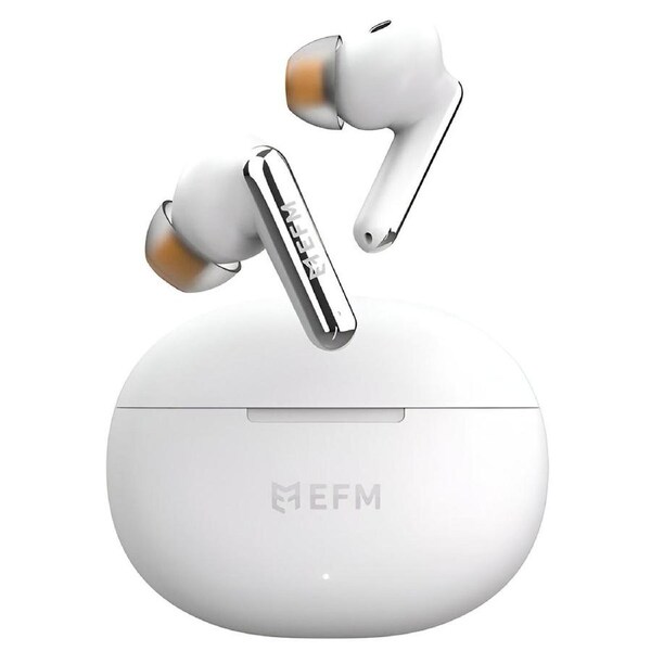 EFM Boston TWS Earbuds with Wireless Charging - White