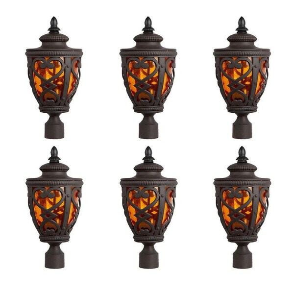 Vintage Lamp 6X 50.8cm Elegant Post Light with Aluminum and Glass Lantern Classic Outdoor Lighting