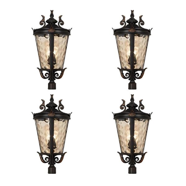 Vintage Lantern 4X 71.2cm Wall Lamp Modern Aluminum & Glass Wall Light Classic Outdoor Sconce Decorative Exterior Lighting