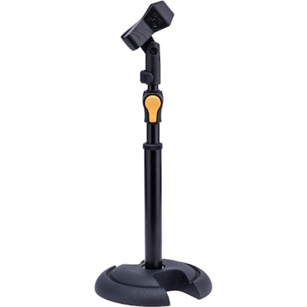 Hercules Short Straight H-Base Adjustable Stable Mic Stand with EZ Grip