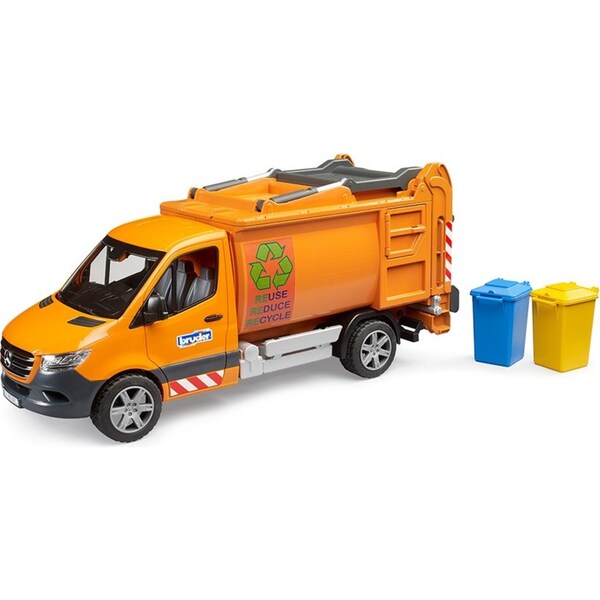 Bruder Mercedes Benz Sprinter Municipal Garbage Truck with 2 Garbage Cans 4y+