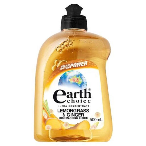 Earths Choice Lemongrass & Ginger Dishwash Liquid Concentrate 500ml x 1