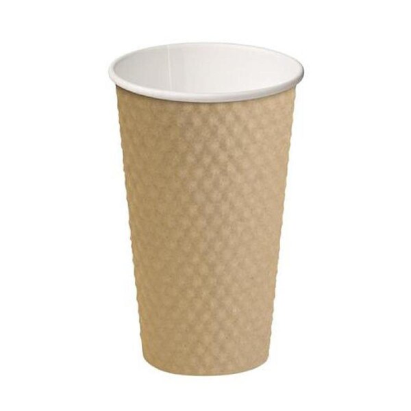 Cast Away Cup Dimple Paper Hot Cups Brown 460ml x 20