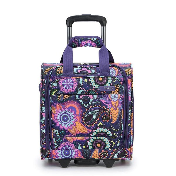 TOSCA So Lite 38cm Small Under Seat Carry On Soft Case Travel Luggage - Paisley