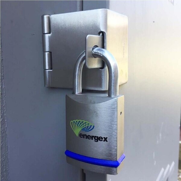 Energex Lock Bundle - Energex Padlock Crocodile Lock (1Key)+Crocodile Clasp for Meterbox/Cabinet (SE-QLD ONLY)