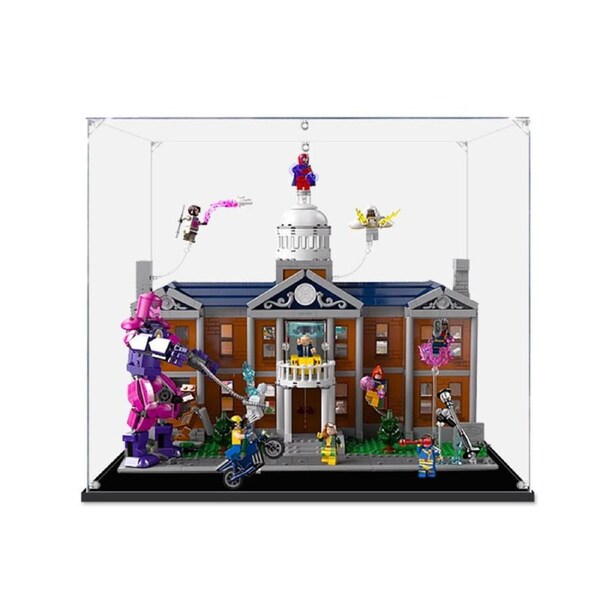 Acrylic Display Case for LEGO 76294 Marvel X-Men The X-Mansion Figure Storage Box Dust Proof Glue Free