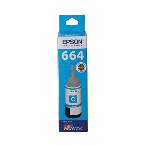 Epson T664 Cyan EcoTank 664 Ink Toner Bottle C13T664292 Genuine Original