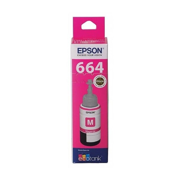 Epson T664 Magenta EcoTank 664 Ink Toner Bottle C13T664392 Genuine Original