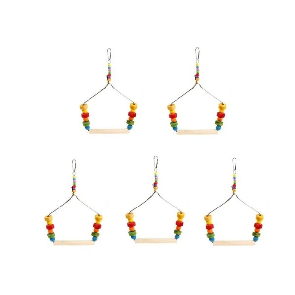 YES4PETS 5X Small Bird Swing 23x15cm Parrot Budgies Canaries Parakeet